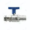 Válvula de Bola de Tallo Alto para Tanque de Agua con Doble Unión Roscada Interna y Externa Válvula de Bola Rápida y Fácil Válvula de Paso Recto de Gran Diámetro con Tallo Alto para Tanque de Agua de Amortiguación