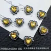 Amor circón multicolor corazón de melocotón multi-way diamantes cuentas diy pulsera de cuentas hecha a mano collar cadena de teléfono móvil accesorios material