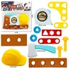 Juego de Herramientas de Reparación de Simulación para Juego Infantil con Destornillador, Llave Inglesa, Sierra, Casco de Seguridad, Hacha, Cuchillo de Utilidad Juguetes