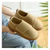 Zapatos caseros antideslizantes para interior y exterior con apertura grande, suela suave, pantuflas silenciosas de lino con velcro, ligeros para hombres y mujeres de mediana edad y mayores