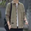Camisa de Pana de Manga Larga para Hombre Ropa de Trabajo Top Casual para Ropa de Primavera y Otoño