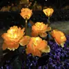 Luz de Flor Artificial de Peonía Solar LED Luz Decorativa para Patio Jardín Luz para Césped Luz de Atmósfera Impermeable para Exteriores