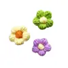 Broche de Flor Fofo Flor de Lã Tricotada Pinos Joias Roupas Bolsa Flor Pom Pom Pingente Corsage Acessórios