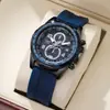 Reloj de Pulsera Deportivo de Cuarzo Cronógrafo de Lujo para Hombre, Resistente al Agua con Correa de Silicona, Elegante Reloj Multicolor para el Uso Diario