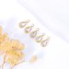 Cinturón de Borde de Circonita de Cristal de Oro de 18 Quilates Colgante de Gota Pendientes Hechos a Mano DIY Accesorios de Colgante Galvanizados D97