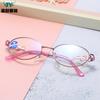 Marca Fu Lao armazón completo de metal película de resina espejo para anciano una generación de elegantes gafas de lectura anti-luz azul para damas