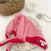 Bufanda Pequeña de Seda a Rayas Artísticas de Estilo Japonés para Mujer, Delgada Pastoral Versátil Casual Estilo Urbano Lindo Pañuelo para la Cabeza Accesorio para el Cabello