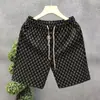 Pantalones Cortos Casuales de Lujo Ligero para Hombre Pantalones de Verano a la Moda Versátiles Pantalones de Cinco Puntos Pantalones Rectos Grandes de Playa para Hombre
