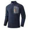 Nueva Chaqueta de Montañismo Cálida para Exteriores de Invierno 2026 con Cuello Alto de Media Cremallera, Forro Polar de Poliuretano, Chaqueta Versátil de Manga Larga