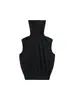 Chaleco sin mangas de cachemir de triacetato con cuello alto apilado, nueva colección de punto para principios de otoño para mujer, chaleco cómodo para usar en capas