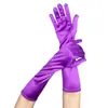 Guantes de protección solar de longitud media para verano, guantes para mujer adulta, guantes elásticos de colores largos de spandex, guantes de etiqueta