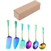 Acero inoxidable transfronterizo vajilla pública banquete pala para pizza cuchara de servicio para comida occidental Tenedor colador hotel auto-servicio piezas públicas juego