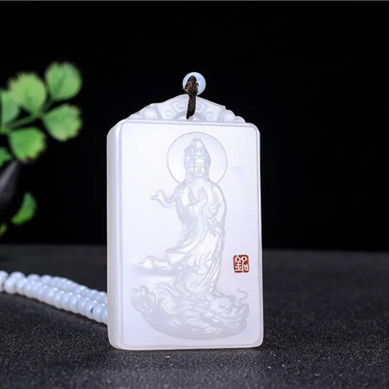 乘龙玉观音吊坠天新疆玉牌玉石玉牌阿富汗玉观音挂件玉佩炫石为玉