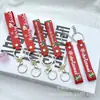 Pingente de Natal Corda de Couro Acessórios Borracha Macia de PVC Ornamento do Papai Noel Fecho Lagosta Chaveiro de Carro Pingente DIY