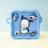 Monedero de silicona con forma de cueva cuadrada para niños, bolso cruzado para caminar, divertido y bonito bolso de silicona para cambio.