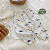 Pantalones de verano para niños 2024 nuevos para niños y niñas estilo occidental casual algodón puro fino ropa exterior para bebé verano pantalones anti-mosquitos