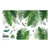 Plantas Hojas Verdes Zona Gris Pegatinas de Pared Habitación Infantil Dormitorio Sala de Estar Fondo Decorativo Pegatinas Removibles XL8361