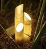 Lámpara de Bambú LED Lámpara de Césped a Prueba de Lluvia para Exteriores Lámpara de Bambú de Fibra de Vidrio para Patio Foco de Bambú Luminoso Simulado
