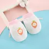 Guantes Pequeños de Malla Anti-Rayaduras para Bebé Verano Delgados Transpirables Frescos Alta Elasticidad Cordón Encaje Guantes Ajustables para Bebé