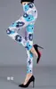 Novas Leggings Femininas de Seda de Leite Lixada Tamanho Grande Elásticas Estampadas Multicoloridas Calças Femininas com Cintura Elástica