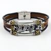 Joyería de estilo étnico comercio electrónico transfronterizo suministro serie Dragón Chino con cuentas retro pulsera de cuero multicapa pulsera