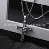 Collar para hombre transfronterizo, colgante de anillo de acero inoxidable, estilo europeo y americano, simple, moderno, único, accesorios versátiles al por mayor