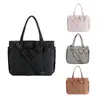 Bolso tote de mujer transfronterizo, bolsa de almacenamiento multi-bolsillo de gran capacidad para el trabajo, viajes casuales, bolso de hombro portátil