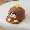 Gorra de béisbol infantil para ocio al aire libre, gorra de béisbol nueva de pana con pingüino para bebé, sombrero para el sol