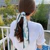 Lenço de Seda Pied-de-Poule Estilo Coreano Cinto de Cabelo Gravata Elegante Feminina Retrô Rabo de Cavalo Fita para Laço Faixa de Cabelo Faixa de Cabelo Estilo Mori