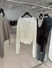 DestacadoLlevaste 26 Cardigan de Punto con Cuello en V de Manga Larga Tejido Interlock de Lana Tencel Hilo Fino Sensación de Piel Estilo Nuevo Otoño Temprano