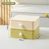 Caja de Almacenamiento de Escritorio BNBS de Colores Macaron, Apilable y Combinable Libremente, Tipo Cajón, Caja de Papelería para Estudiantes