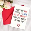 Tarjeta de San Valentín Nueva Transfronteriza con Juego de Sobres para Parejas y Amantes Tarjeta Plegable con Mensaje de Bendición Escrito a Mano