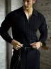 Suéter con solapa para hombre 2025 Otoño/Invierno Nuevo Ajuste Delgado Top de punto con media cremallera para hombre Versátil de manga larga Capa base de punto Moderno