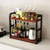 Prateleira de temperos para cozinha, porta-hashis e facas, organizador de temperos multifuncional para bancada, prateleira de temperos de várias camadas