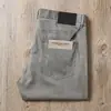 Estación europea verano negocio rectos Algodón pantalones de hombre rectos bolsillo recto juvenil tiro medio no se decoloran finos pantalones casuales