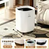 Cubo de basura doméstico de lujo con ruedas, cubo de basura de gran capacidad para sala de estar, cocina, baño y oficina