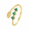 Bestseller transfronterizo: Anillo de mariposa y flor de circón dulce y colorido, diseño de nicho europeo y americano, anillo de índice abierto de alta gama