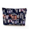 Bolsa de Maquillaje Transfronteriza Amazon Torre Eiffel con Letras, Bolsa Impermeable de Lino con Cremallera Impresa por Ambos Lados para Mujeres, Almacenamiento de Primavera