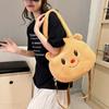 Bolsa Transversal Urso de Manteiga Desenho Animado Estilo Japonês Grande Capacidade Pelúcia Bolsa de Ombro Bolsa Fofa Estilo Japonês para Meninas