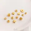 Cuentas Sueltas Chapadas en Oro Separadores Cuentas de Ábaco Cuentas con Esquina Cortada Estrella de Cinco Puntas Corazón Trébol Separadores para Joyería de Cuerda DIY