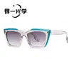 Gafas de Sol Cat-Eye Europeas y Americanas de Marco Grande de Moda para Mujer, Protección UV y Solar de Gama Alta