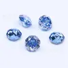 Zircón Multicolor de Corte Rosa Octagonal de 8 mm Color Gradiente Piedra Suelta con Base Puntiaguda Suministro en Vivo