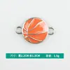 Al por mayor Versión Coreana Creativo Colgante Doble Patrón de Pelota Deportiva Gota de Aceite Aleación Collar Pulsera Colgante Joyería Accesorios DIY