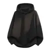 Sudadera con capucha de punto gofre para hombre, nueva colección primavera/otoño 2026, corte holgado, top con caída, estilo casual americano, sudadera con capucha de punto estructurado
