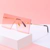 Lentes de Sol Cuadrados de Montura Grande, Lentes de Sol Reflectantes Coloridos de Moda para Mujer, Gafas de Estación Internacional 8587