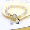 Pulsera Nueva de Moda Famosa en Internet para Estudiantes para Mujeres, Pulsera Dulce de Dibujos Animados de Cristal Transparente Hielo