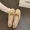 Bailarinas Nuevas Primavera y Otoño 2026 con Lazo Estilo Francés Ante Rojo Tacón Oculto 3cm Planos