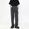 Calças de seda Dipper Ice Verão masculino Fino estilo americano calças retas soltas estilo high-end Plutton bonito perna larga calças casuais