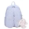Mochila de Orejas de Conejo con Lunares Estilo Coreano para Mujer, Bolso Escolar Elegante y Dulce, Mochila Simple y Versátil para Viajes y Uso Diario