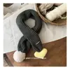 Cachecol Infantil Outono e Inverno Vermelho Feito à Mão Coração Tricô Lã Cobertura Cruzada para Pescoço para Meninos e Meninas Cachecol Quente para Bebê